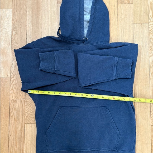 Champion Navy Blue Powerblend Fleece Hoodie - Oversized Boyfriend Fit (Size M) - Picture 7 of 8
